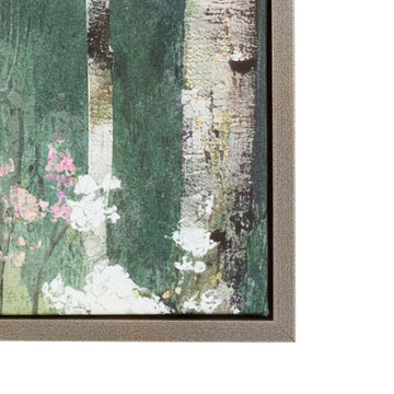 Birch and Bloom Framed Canvas by Natalie Taylor